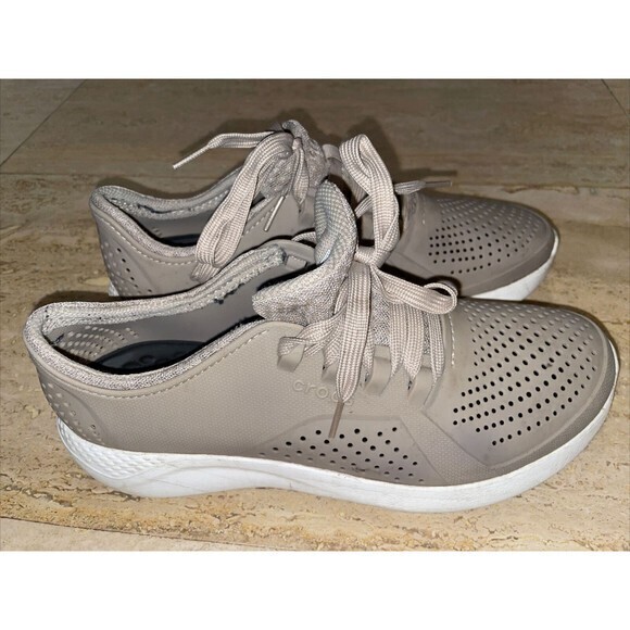CROCS SNEAKER‎ LiteRide Pacer 204967 Summer Shoes Comfort Breathable M8 Tan - Picture 1 of 6